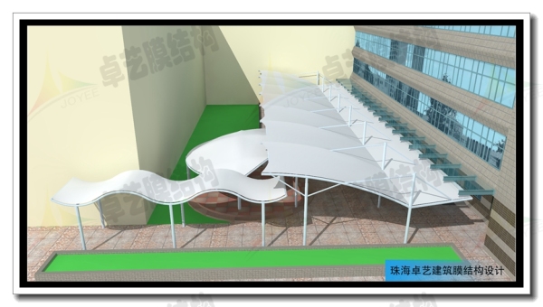 珠海人民醫院膜結構雨棚方案設計圖